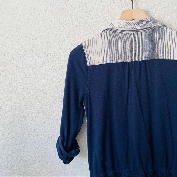 Anthropologie Postmark Brand Blue and White Stripe Tunic Top - Picture 4 of 15